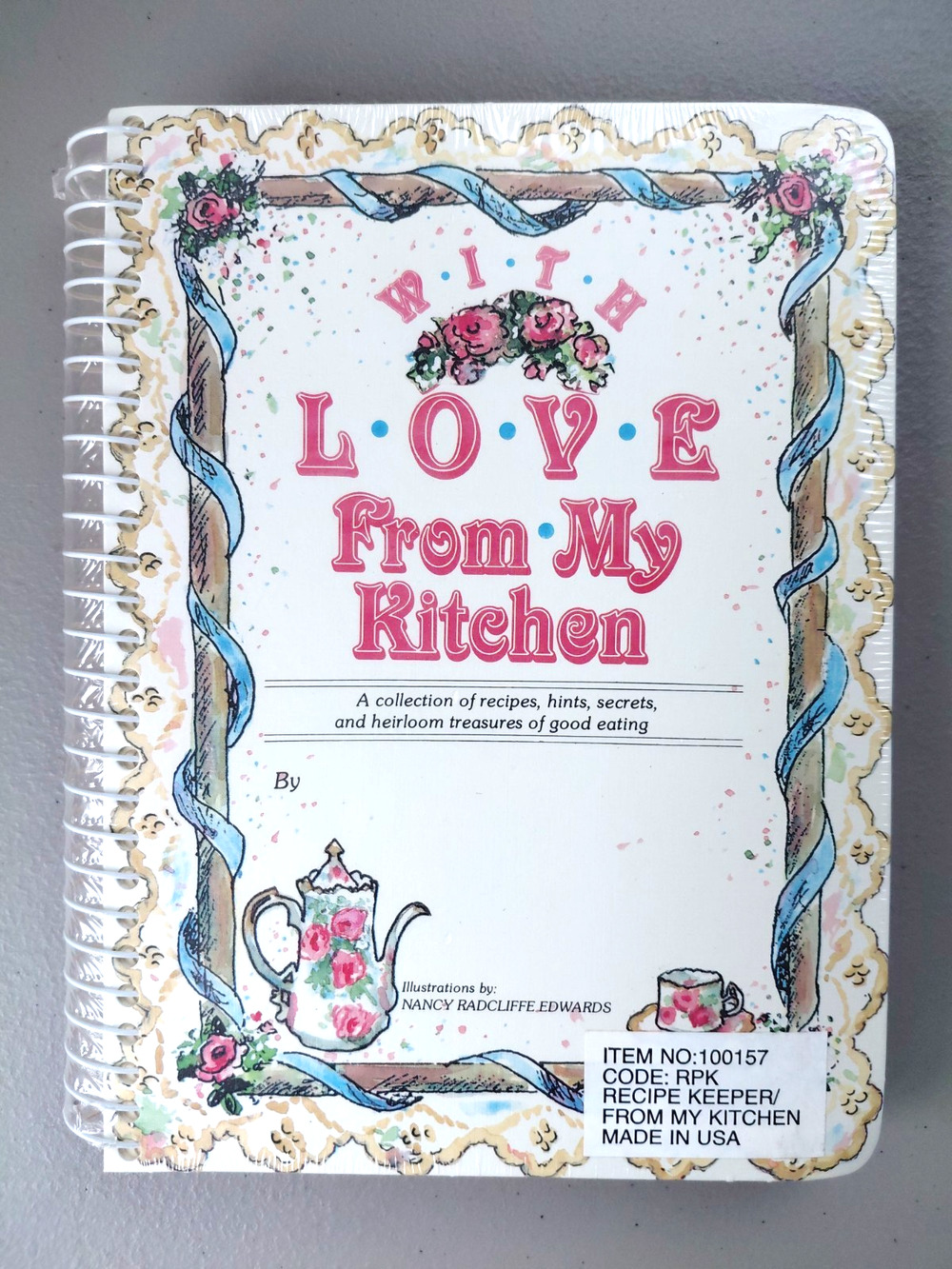 VTG “With Love From My Kitchen” Recipe Keeper ~ Nancy Radcliffe Edwards 1989 NEW